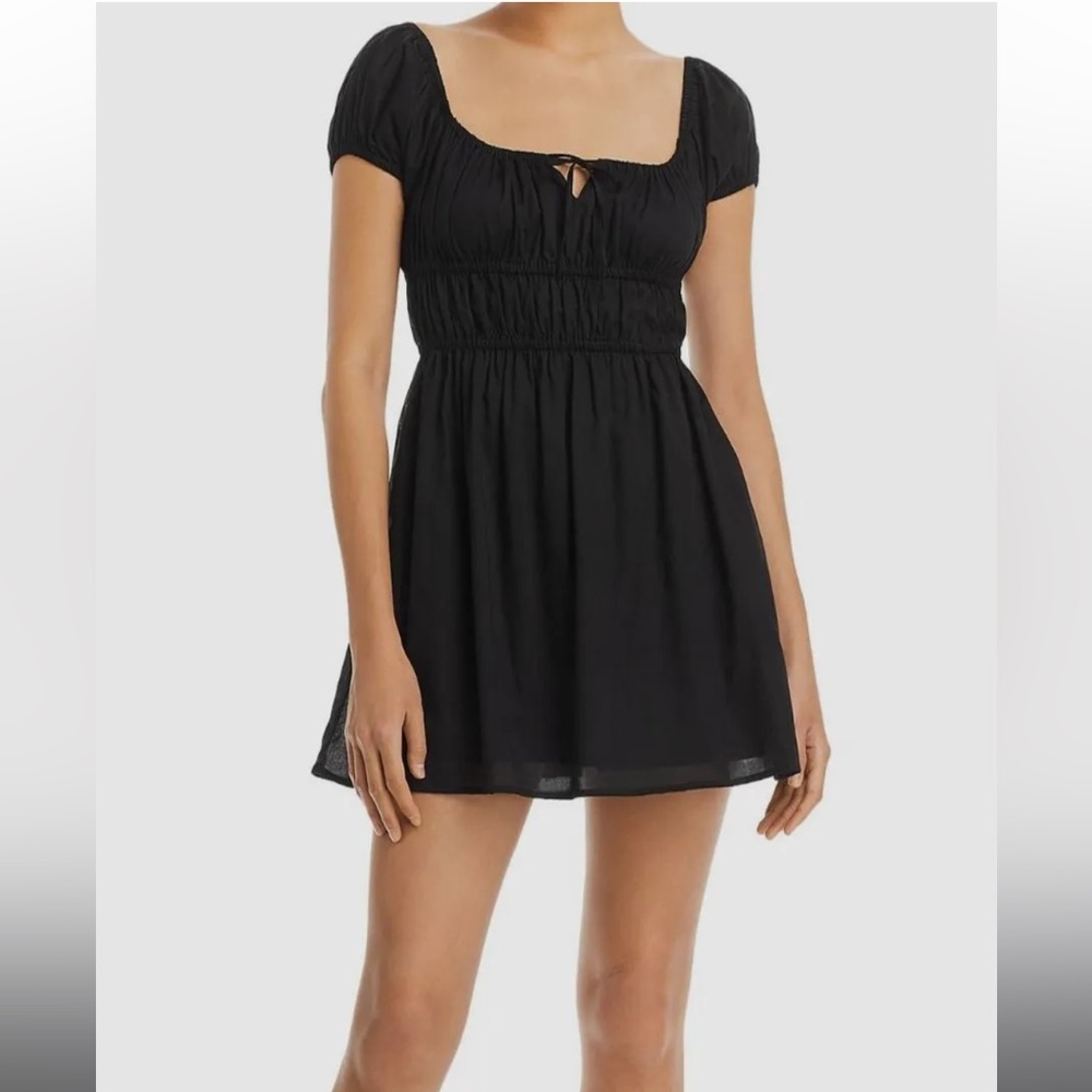 NWT Faithfull The Brand Black Viola Mini Dress